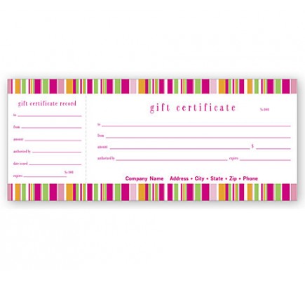 Lilly Stripe Gift Certificate 